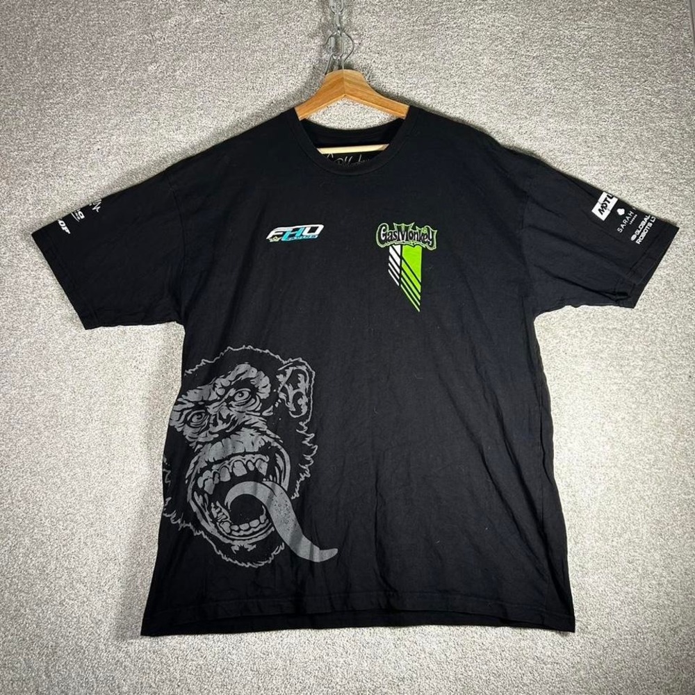 Y2K gas monkey garage grunge skater racing all over print tee shirt tshirt